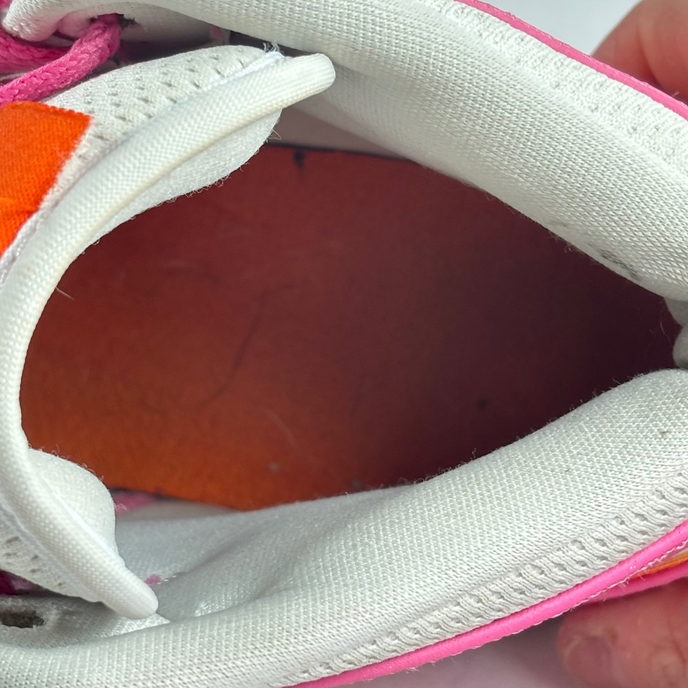 Nike Air Jordan 1 Mid GS Pink Orange White Sneakers Sz 5.5 Y Streetwear Retro - Picture 10 of 10